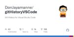 GitHub - DonJayamanne/gitHistoryVSCode: Git History for Visual Studio Code