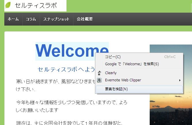 Cssの調査 編集 保存 Chrome Developer Tools セルティスラボ