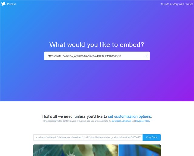 Wordpress4 5 Twitter Moment と Collection Timeline 埋め込み機能 セルティスラボ